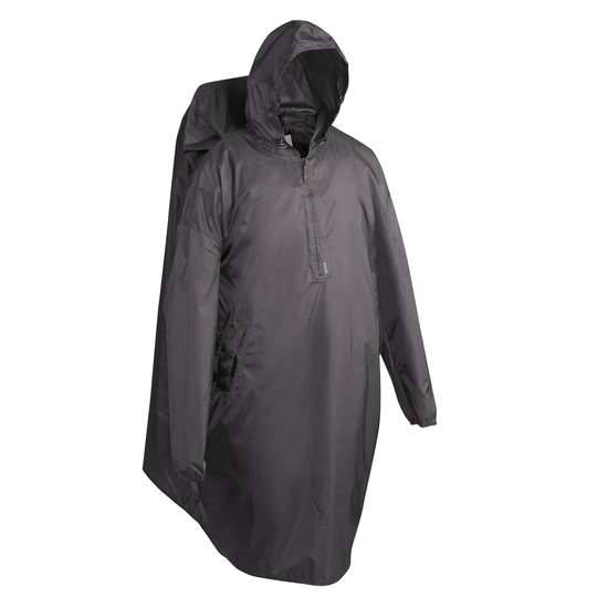 Hiking Rain Poncho-arpenaz 500 40 L Size S/m - Grey