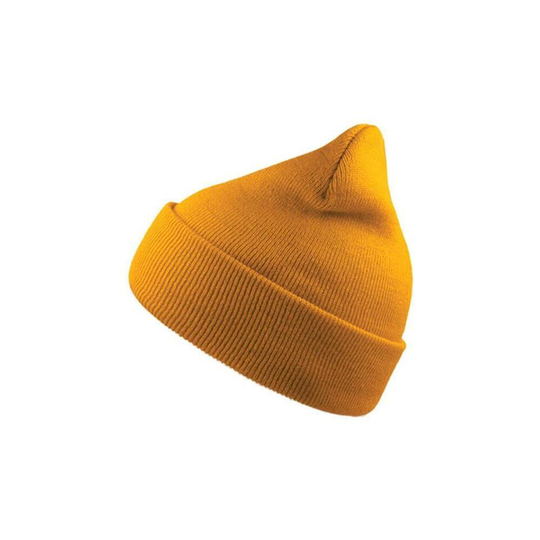 Wind Double Skin Beanie With Turn Up (mustard)