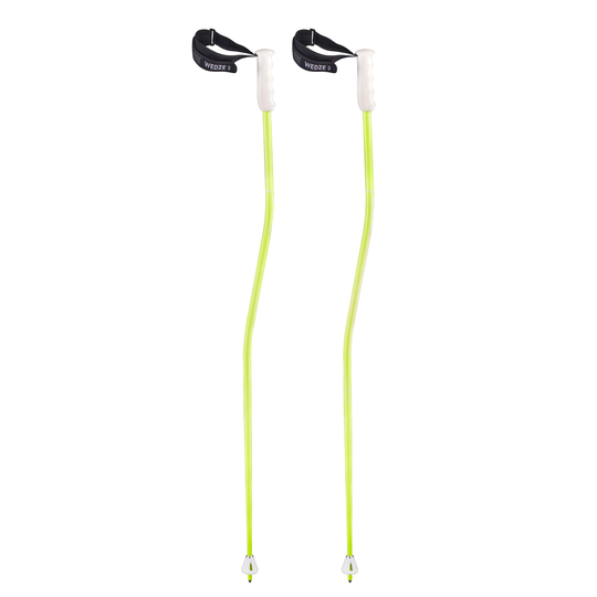 Competition Slalom Ski Poles - Yellow Neon