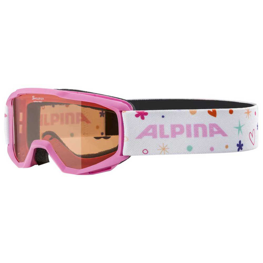Alpina Piney Ski Goggles White Orange/CAT2