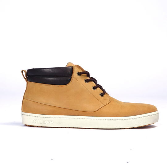 Men's Waterproof Leather Boat Shoes 500 - Ochre