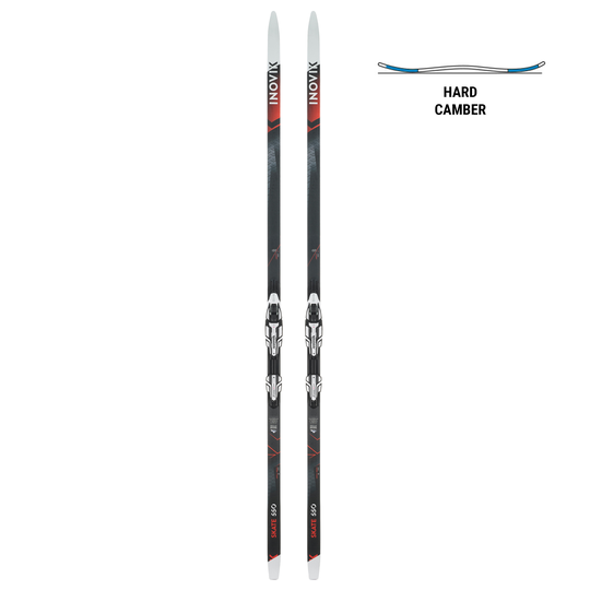 Adult Cross Country Skis Hard Camber Skating 550 + Rottefella Xcelerator Binding