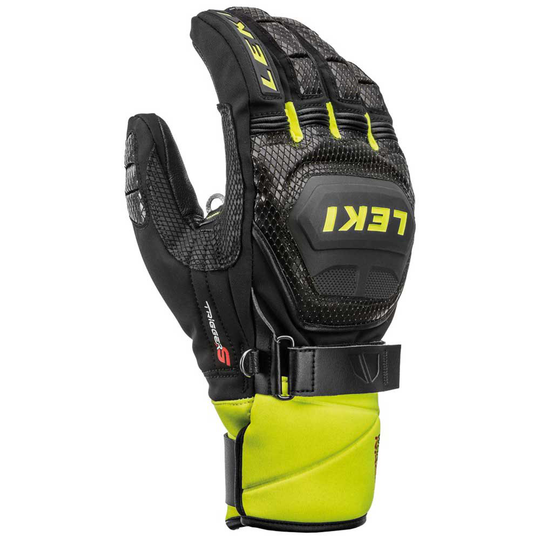 Leki Alpino World Cup Race Coach Flex S Goretex Gloves Yellow,Black 6.5 Man