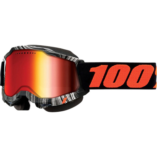100percent Accuri 2 Mirror Ski Goggles Black Mirror Red