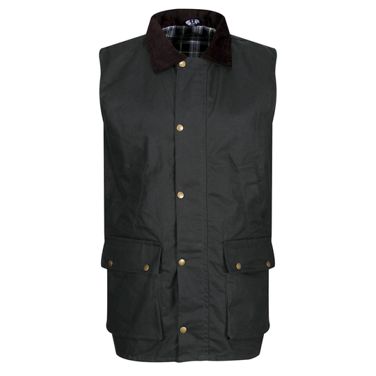 Mens Banbury Waxed Body Warmer (dark Khaki)