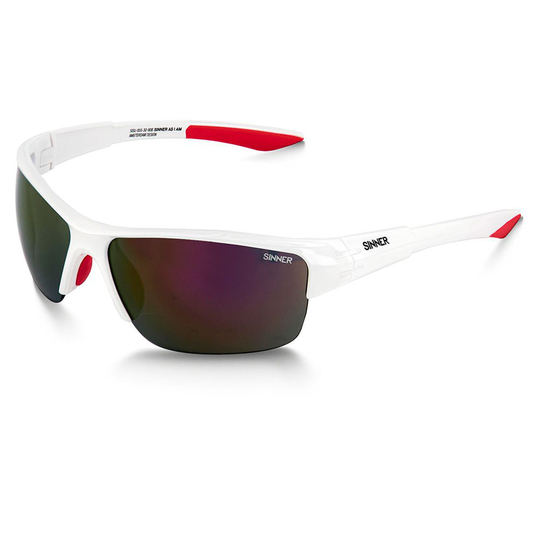 Sinner Reyes Cx Sunglasses White Red Mirror/Orn/Clear Cx/CAT3