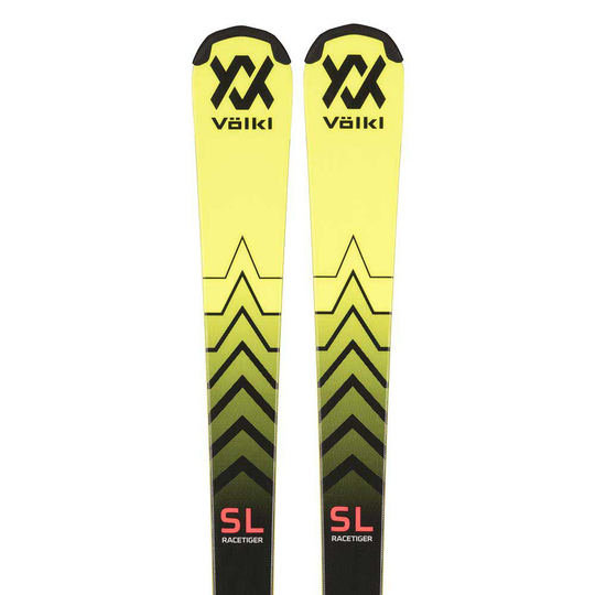 Volkl Racetiger Pro+7.0 Vmotion Youth Alpine Skis Yellow 160
