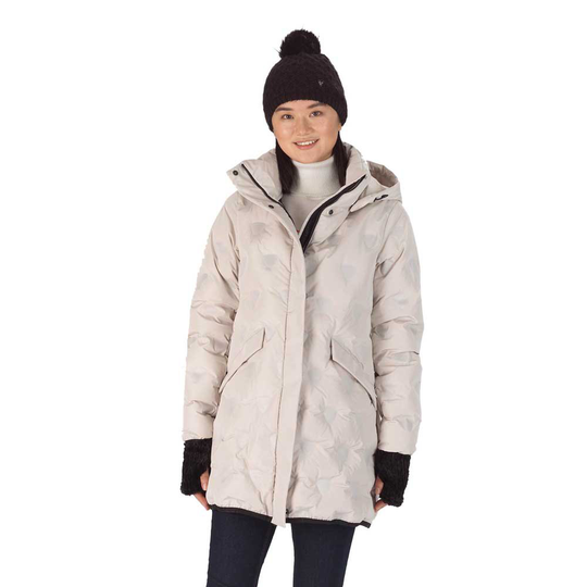 Rossignol Welded Quilt Shield Long Jacket Beige XS Woman