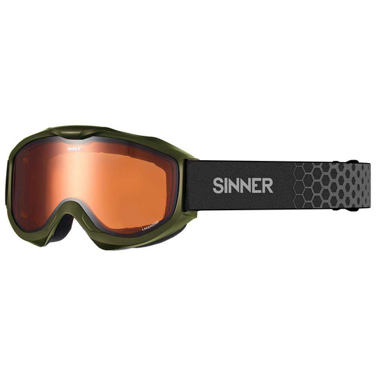 Sinner Lakeridge Ski Goggles Black Double Smoke/CAT3