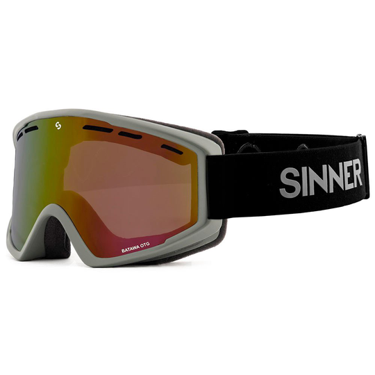 Sinner Batawa Otg Ski Goggles Golden Double Full Red Mirror Vent/ CAT3