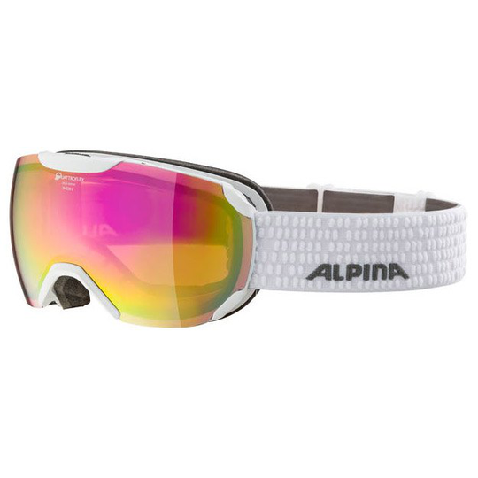 Alpina Pheos S Qhm Ski Goggles White Ruby Red / Orange QMM Pink Sph/CAT2