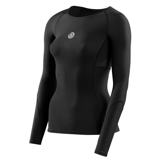 Skins Series-3 Womens Long Sleeve Top - Black