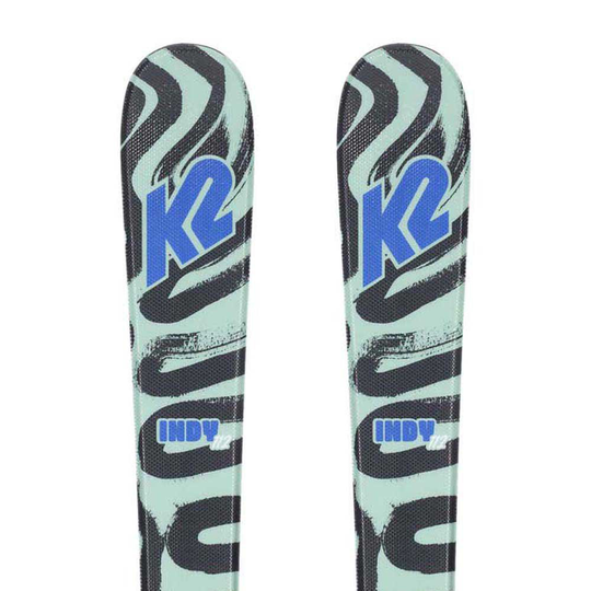K2 Indy+fdt 4.5 L Plate Youth Alpine Skis Multicolor 124
