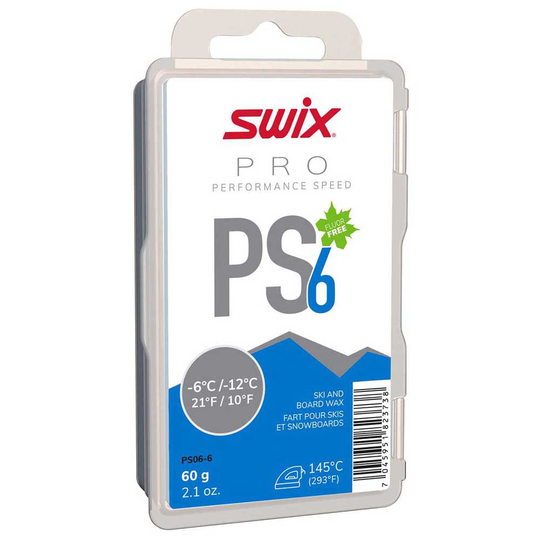Swix Ps6 -6ºc/-12ºc 60 G Board Wax White,Blue