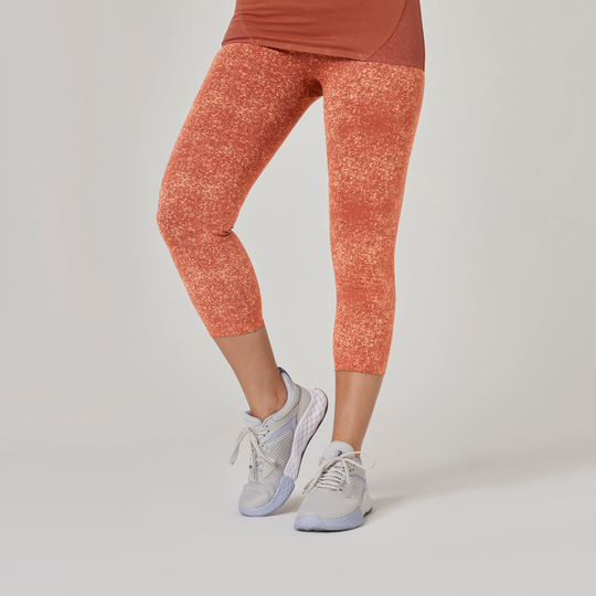 Cotton-rich Shaping 7/8 Fitness Leggings 900 - Terracotta
