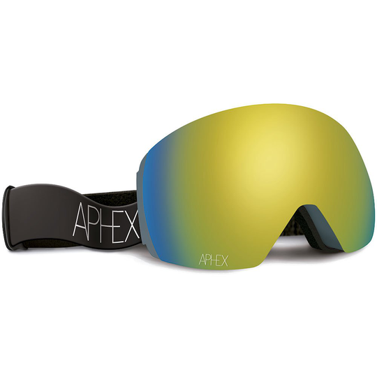 Aphex Styx Ski Goggles Black Revo Gold/CAT3+Yellow/CAT1