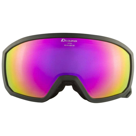 Alpina Scarabeo Jr Q Lite Ski Goggles Black Mirror Rose/CAT2