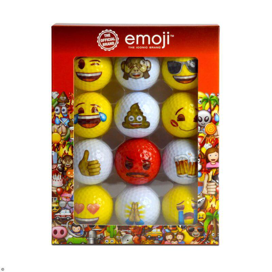 Official Emoji Novelty Fun Golf Balls (pack Of 12)