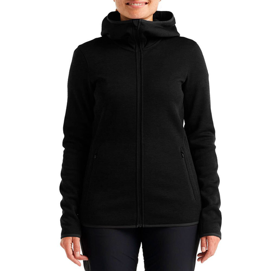Icebreaker Elemental Merino Hoodie Black S Woman