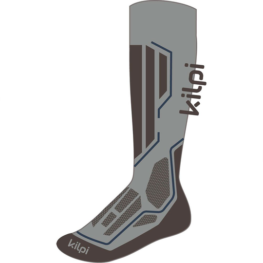 Kilpi Racer Long Socks Grey EU 39 Man