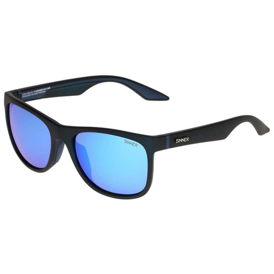 Sinner Rockford Sunglasses Black Smoke Icy Blue Oil/CAT3