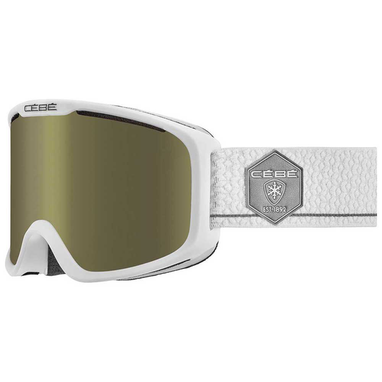 Cebe Falcon Ski Goggles White Dark Rose Flash Gold/CAT3