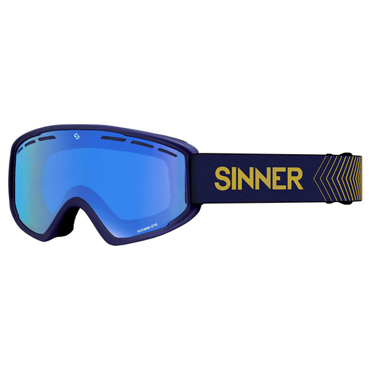 Sinner Batawa Ski Goggles Blue Double Full Blue Mirror/CAT3