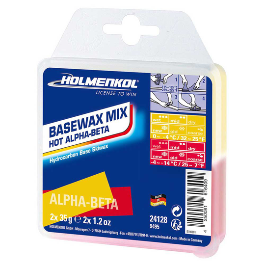 Holmenkol Basewax Mix Hot Alpha-beta 0°c/-14°c Wax 2x35 Gr Multicolor