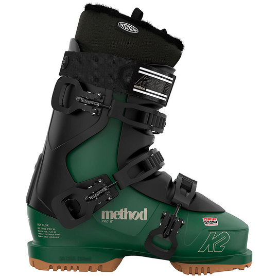 K2 Method Pro Woman Alpine Ski Boots Green 24.5