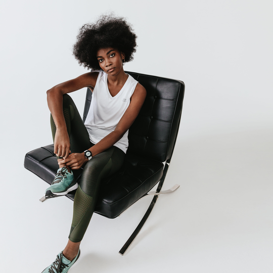 Women's Breathable Long Running Leggings Dry+ Feel - Khaki