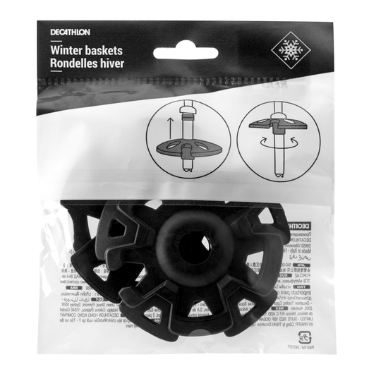 Set Of Two Winter Baskets For Hiking Poles - Black
