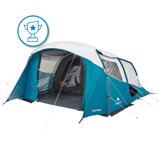 5 Person Blackout Poled Tent - Arpenaz 5.2 Fresh&black