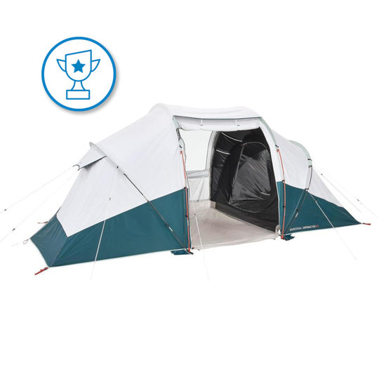 4 Person Blackout Poled Tent - Arpenaz 4.2 Fresh&black