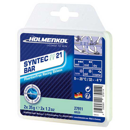 Holmenkol Syntec Ff 21 Bar 0°c/-20°c Wax 2x35 Gr Clear