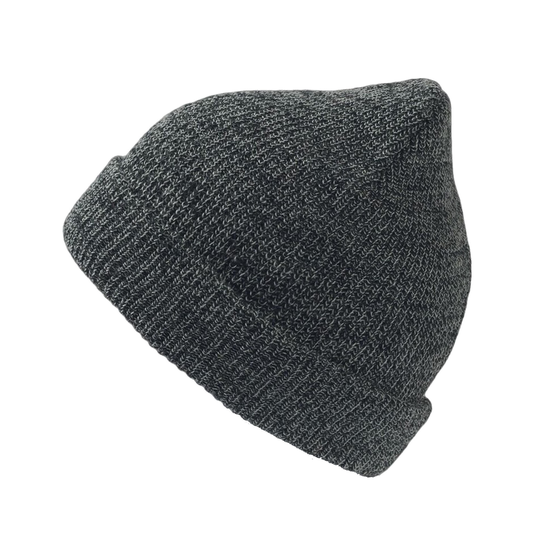 Fusion Melange Double Skin Beanie (black Melange)
