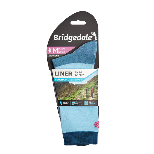 Liner Base Layer Coolmax Liner Boot X 2 Women's - Sky Blue