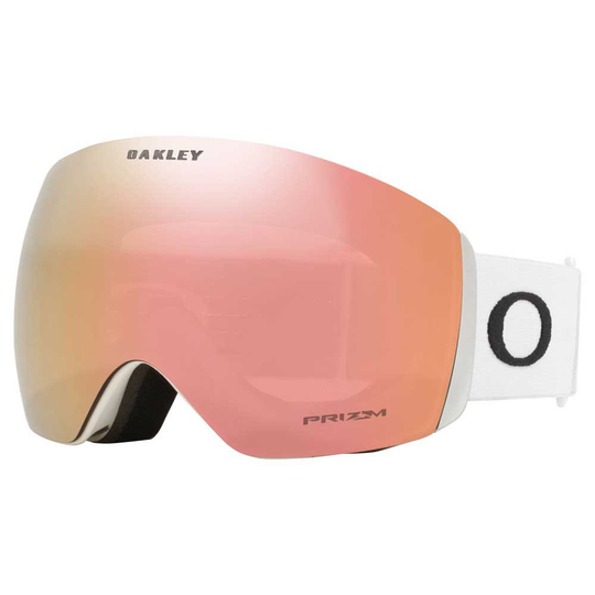 Oakley Flight Deck L Prizm Ski Goggles White Prizm Rose Gold/CAT3