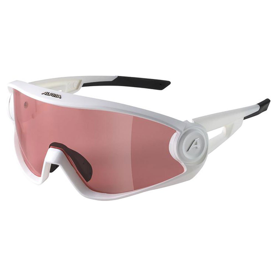 Alpina 5w1ng Q+cm Mirror Sunglasses White Quattroflex+Red Mirror/CAT3 Hydrophobic