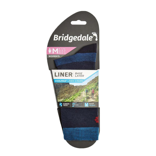 Liner Base Layer Coolmax Liner Boot X 2 Women's - Navy Blue