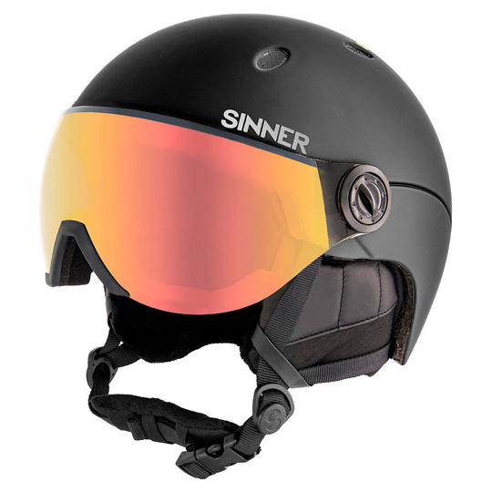 Sinner Titan Visor Helmet Orange M / Red Mirror/CAT2