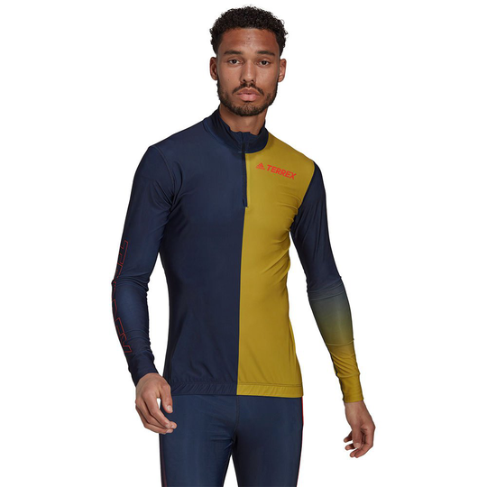 Adidas Terrex Agravic Xc Race Sweatshirt Yellow,Blue L Man