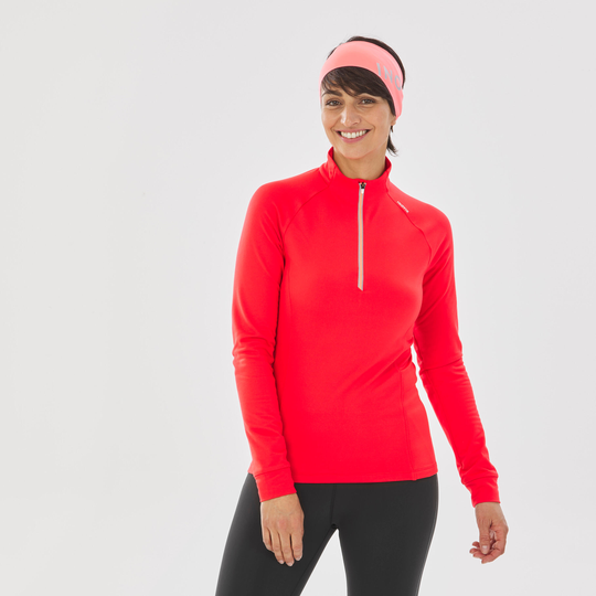 Women's Long-sleeved Warm T-shirt - Xc S Ts 100 - Red