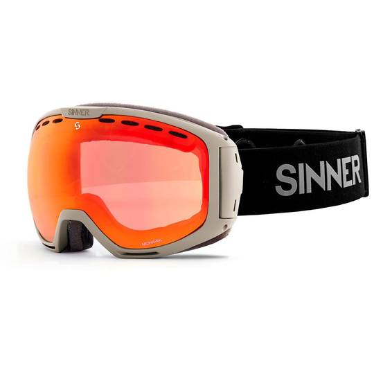 Sinner Mohawk Ski Goggles Orange Dbl Fll Red Mrr Vnt+Dbl Pink Vnt/ CAT3+CAT1
