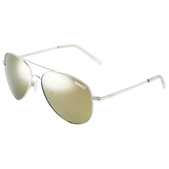 Sinner Morin Mirror Sunglasses Silver PC Brown Gold Mirror/CAT3