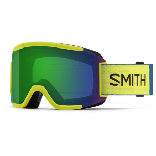 Smith Squad Ski Goggles Yellow Chromapop Everyday Green Mirror/CAT2