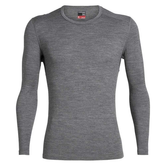 Icebreaker 260 Tech Merino Long Sleeve T-shirt Grey M Man