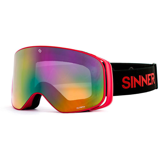 Sinner Olympia Ski Goggles Multicolor Double Full Red Mirror/ CAT3