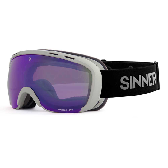 Sinner Marble Otg Ski Goggles Grey Double Full Red Mirror/ CAT3