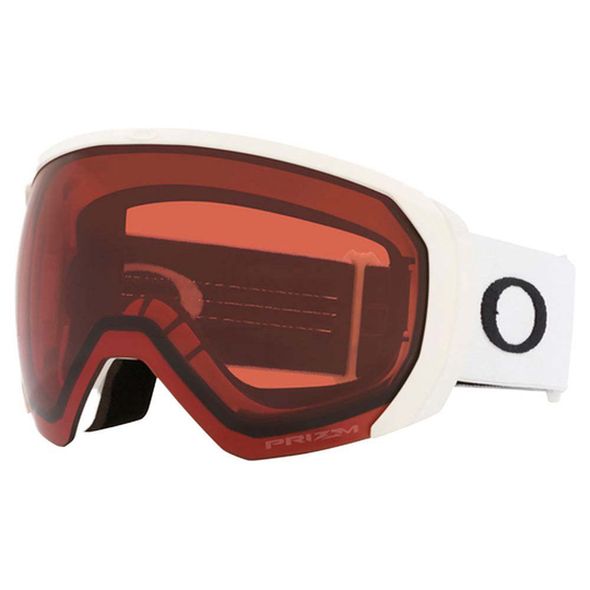 Oakley Flight Path L Prizm Ski Goggles White Prizm Garnet/CAT2