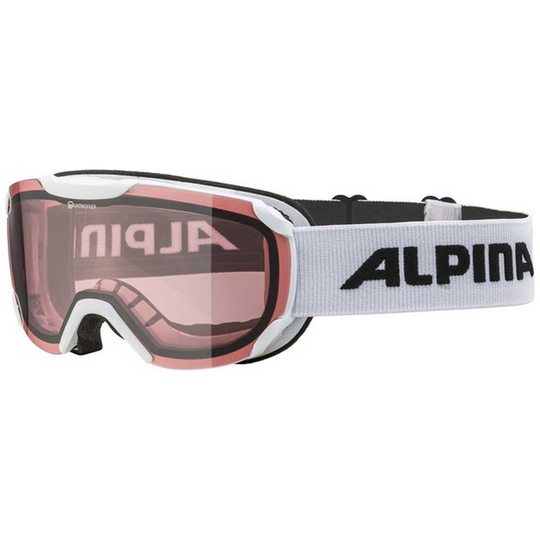 Alpina Thaynes Q Ski Goggles White Orange/CAT1